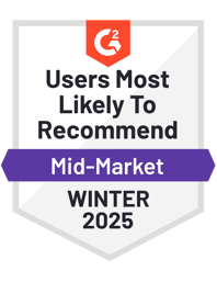 G2 Users Most Likely to Recommend 2025