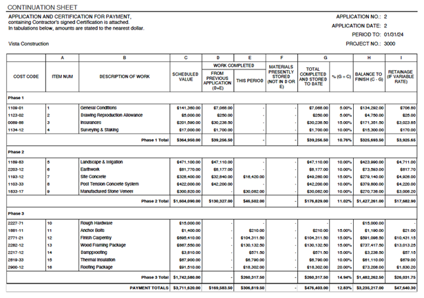 Continuation Sheet
